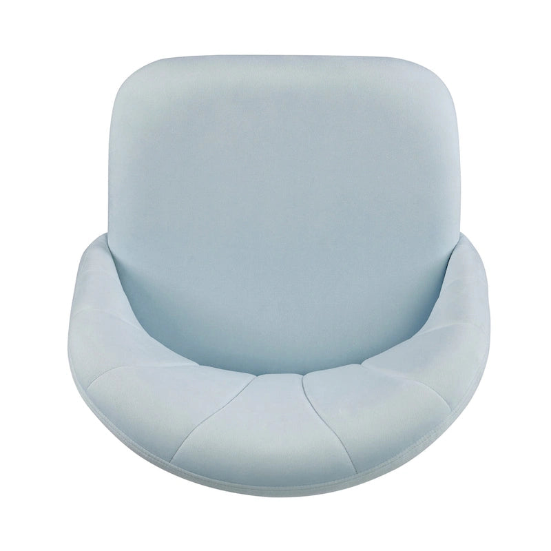 Chaise de bureau pivotante incurvée en velours
