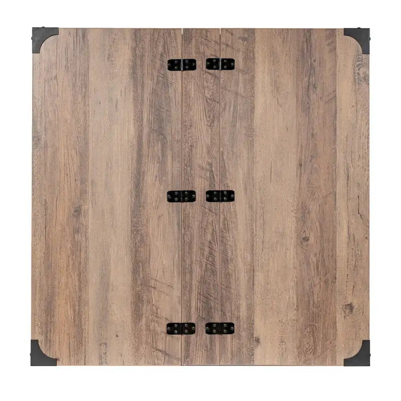 Table basse de style ferme moderne avec rangement intérieur dissimulé