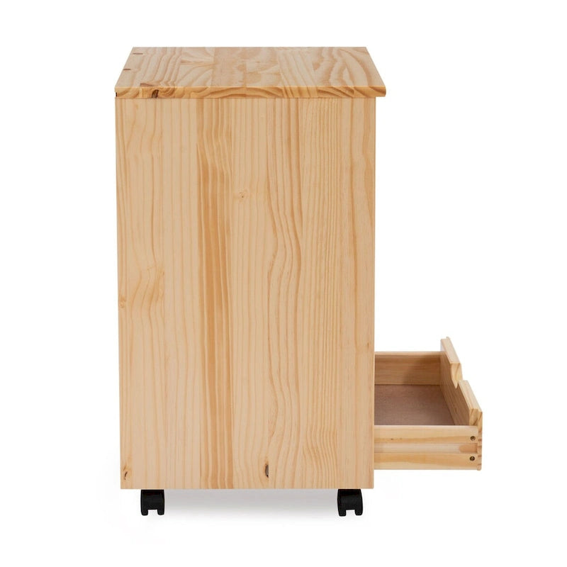 25.25 Armoire de rangement à roulettes marron naturel avec 6 tiroirs
