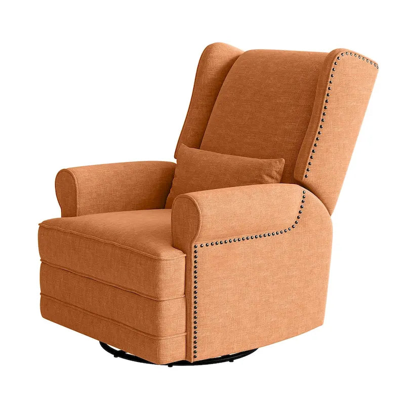 Fauteuil inclinable pivotant avec repose-pieds extra large, gris