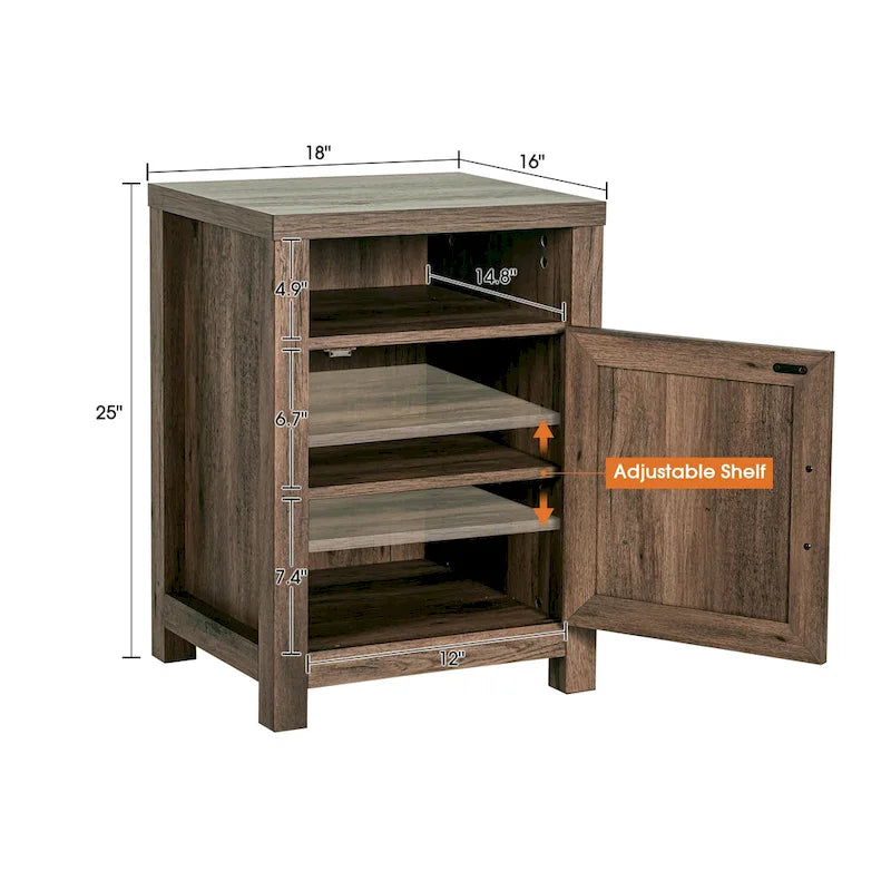 Table d'appoint de canapé/chevet avec étagère de rangement