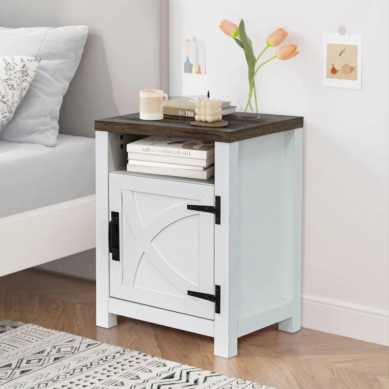 Table d'appoint de canapé/chevet avec étagère de rangement