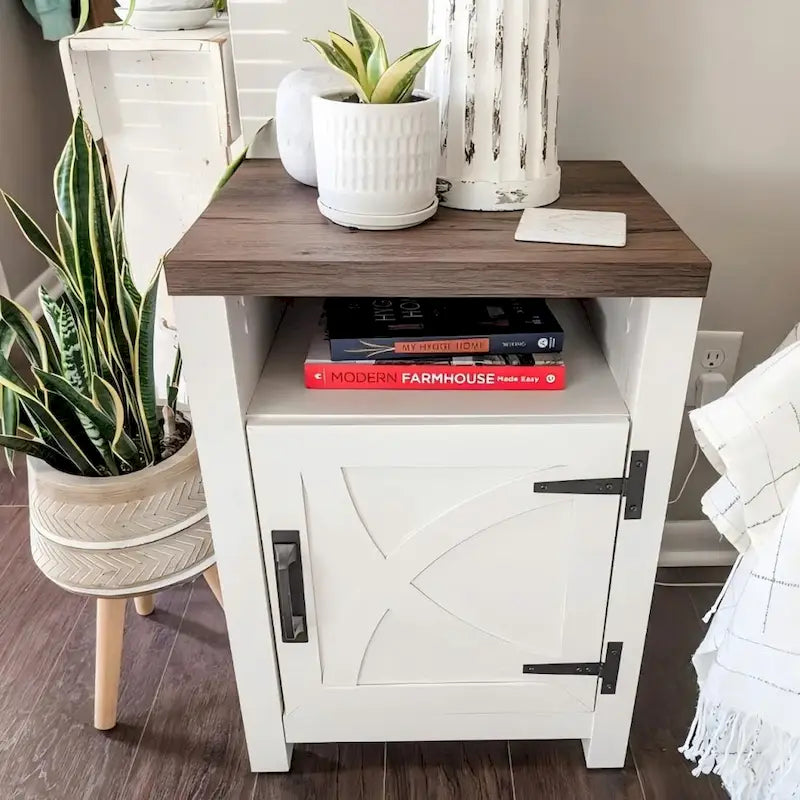 Table d'appoint de canapé/chevet avec étagère de rangement