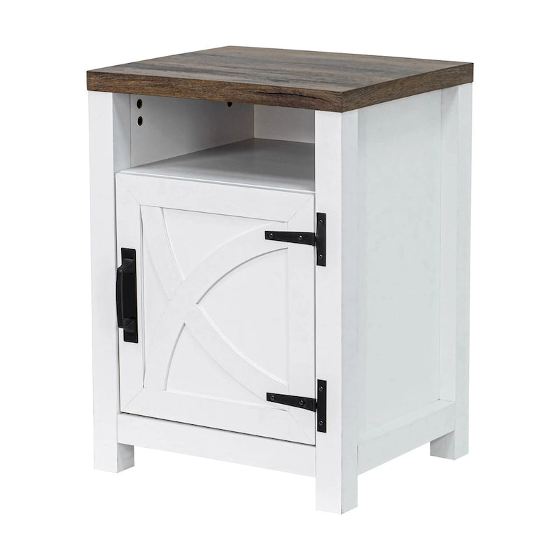 Table d'appoint de canapé/chevet avec étagère de rangement