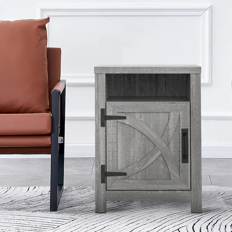 Table d'appoint de canapé/chevet avec étagère de rangement