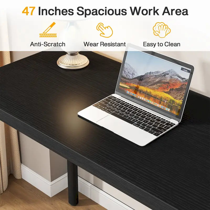 Bureau d'ordinateur moderne et simple Table d'étude et d'écriture avec 5 tiroirs