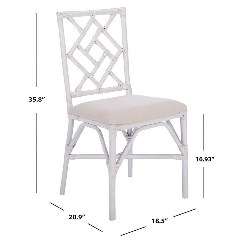 Fauteuil d'appoint en rotin avec coussin (lot de 2) - 18,5 L x 20,9 P x 35,8 H - 19Lx21Px36H