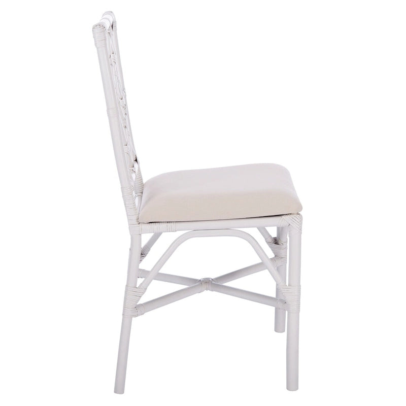 Fauteuil d'appoint en rotin avec coussin (lot de 2) - 18,5 L x 20,9 P x 35,8 H - 19Lx21Px36H