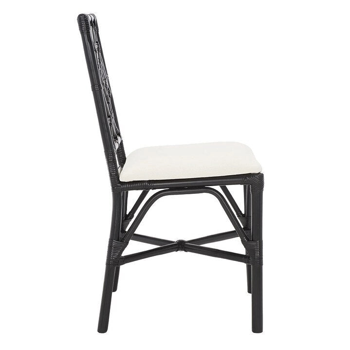 Fauteuil d'appoint en rotin avec coussin (lot de 2) - 18,5 L x 20,9 P x 35,8 H - 19Lx21Px36H